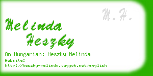 melinda heszky business card